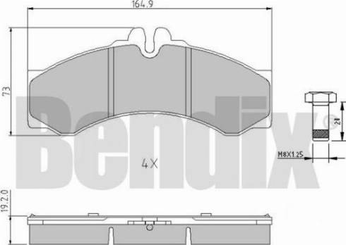 BENDIX 510271 - Bremžu uzliku kompl., Disku bremzes ps1.lv