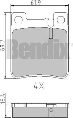 BENDIX 510278 - Bremžu uzliku kompl., Disku bremzes ps1.lv