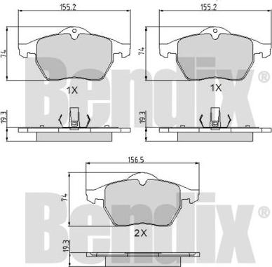 BENDIX 510273 - Bremžu uzliku kompl., Disku bremzes ps1.lv