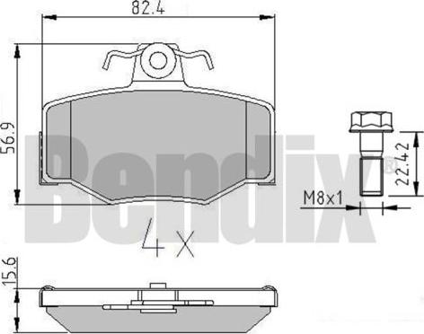 BENDIX 510277 - Bremžu uzliku kompl., Disku bremzes ps1.lv