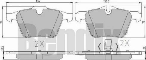 BENDIX 510799 - Bremžu uzliku kompl., Disku bremzes ps1.lv