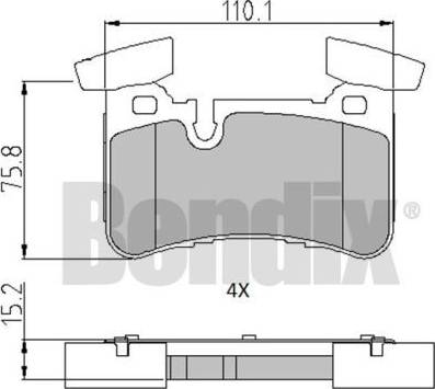 BENDIX 510790 - Bremžu uzliku kompl., Disku bremzes ps1.lv