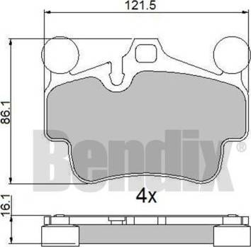 BENDIX 510740 - Bremžu uzliku kompl., Disku bremzes ps1.lv