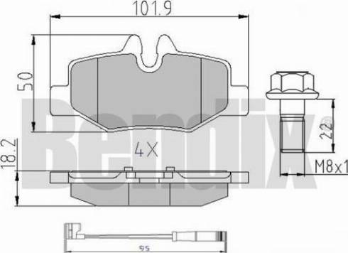 BENDIX 510742 - Bremžu uzliku kompl., Disku bremzes ps1.lv