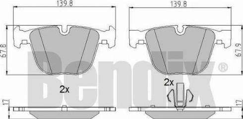 BENDIX 510753 - Bremžu uzliku kompl., Disku bremzes ps1.lv