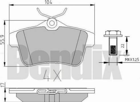 BENDIX 510766 - Bremžu uzliku kompl., Disku bremzes ps1.lv