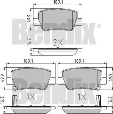 BENDIX 510768 - Bremžu uzliku kompl., Disku bremzes ps1.lv