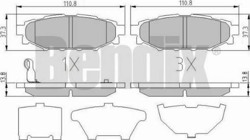 BENDIX 510709 - Bremžu uzliku kompl., Disku bremzes ps1.lv