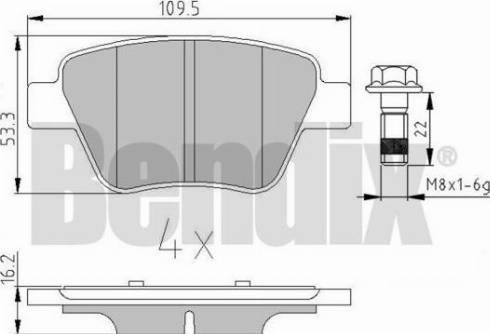 BENDIX 510719 - Bremžu uzliku kompl., Disku bremzes ps1.lv