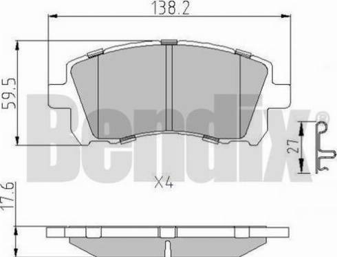 BENDIX 510781 - Bremžu uzliku kompl., Disku bremzes ps1.lv