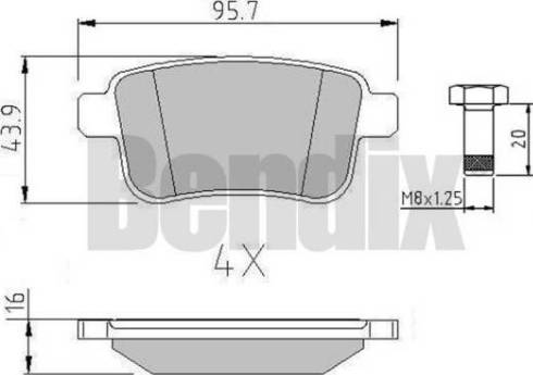 BENDIX 510729 - Bremžu uzliku kompl., Disku bremzes ps1.lv