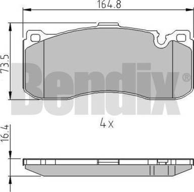 BENDIX 510724 - Bremžu uzliku kompl., Disku bremzes ps1.lv