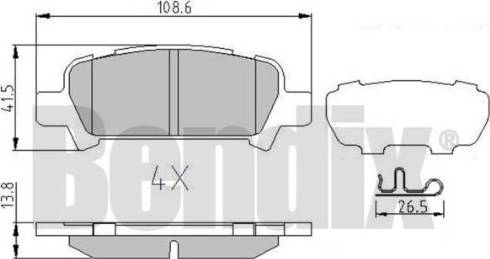 BENDIX 510779 - Bremžu uzliku kompl., Disku bremzes ps1.lv