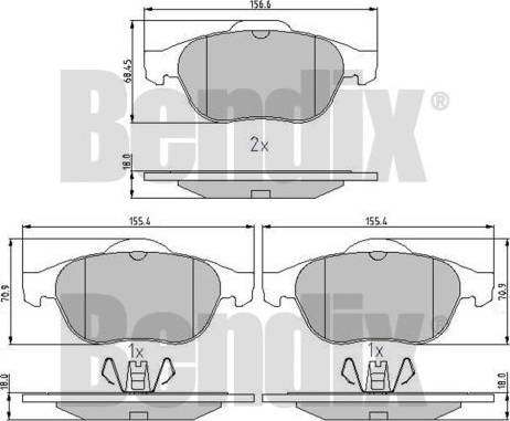 BENDIX 510770 - Bremžu uzliku kompl., Disku bremzes ps1.lv