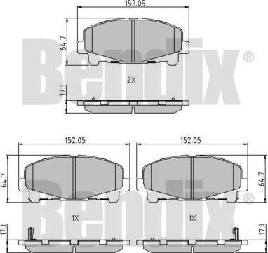 BENDIX 510773 - Bremžu uzliku kompl., Disku bremzes ps1.lv