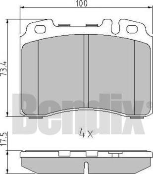 BENDIX 511042 - Bremžu uzliku kompl., Disku bremzes ps1.lv