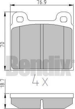 BENDIX 511018 - Bremžu uzliku kompl., Disku bremzes ps1.lv