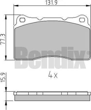 BENDIX 511083 - Bremžu uzliku kompl., Disku bremzes ps1.lv