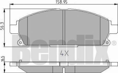 BENDIX 511039 - Bremžu uzliku kompl., Disku bremzes ps1.lv