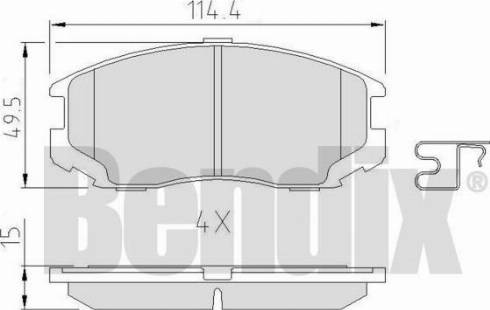 BENDIX 511026 - Bremžu uzliku kompl., Disku bremzes ps1.lv