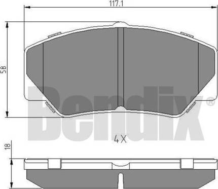 BENDIX 511023 - Bremžu uzliku kompl., Disku bremzes ps1.lv