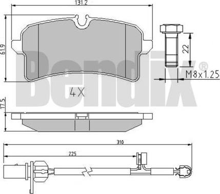 BENDIX 511073 - Bremžu uzliku kompl., Disku bremzes ps1.lv