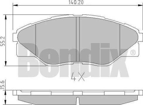 BENDIX 511143 - Bremžu uzliku kompl., Disku bremzes ps1.lv