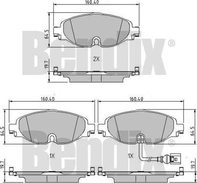 BENDIX 511142 - Bremžu uzliku kompl., Disku bremzes ps1.lv