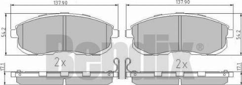 BENDIX 511150 - Bremžu uzliku kompl., Disku bremzes ps1.lv