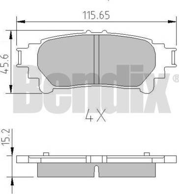 BENDIX 511158 - Bremžu uzliku kompl., Disku bremzes ps1.lv