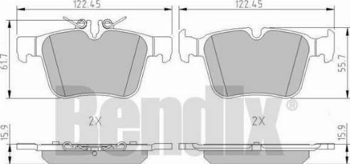 BENDIX 511189 - Bremžu uzliku kompl., Disku bremzes ps1.lv