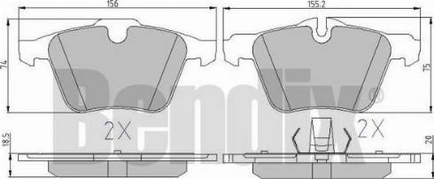 BENDIX 511185 - Bremžu uzliku kompl., Disku bremzes ps1.lv