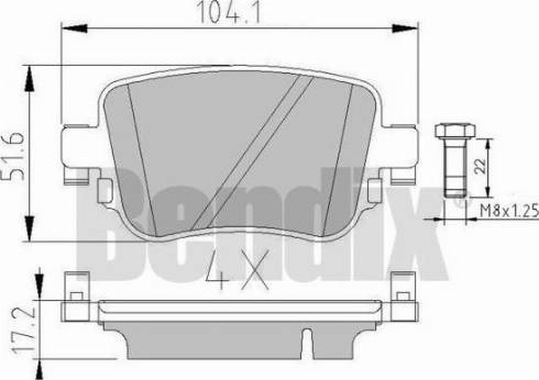 BENDIX 511132 - Bremžu uzliku kompl., Disku bremzes ps1.lv