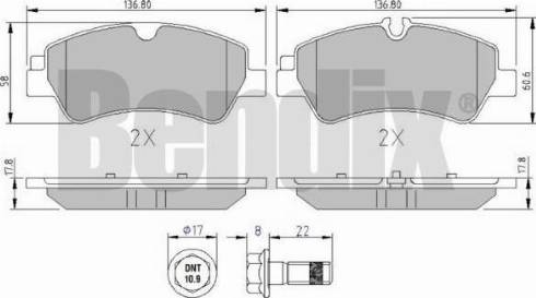 BENDIX 511129 - Bremžu uzliku kompl., Disku bremzes ps1.lv