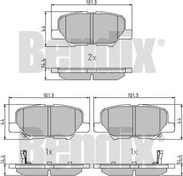 BENDIX 511121 - Bremžu uzliku kompl., Disku bremzes ps1.lv