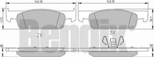 BENDIX 511128 - Bremžu uzliku kompl., Disku bremzes ps1.lv