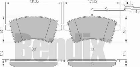 BENDIX 511177 - Bremžu uzliku kompl., Disku bremzes ps1.lv