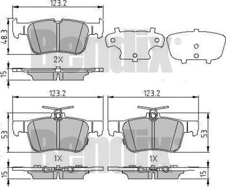 BENDIX 511291 - Bremžu uzliku kompl., Disku bremzes ps1.lv