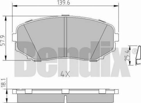 BENDIX 511253 - Bremžu uzliku kompl., Disku bremzes ps1.lv