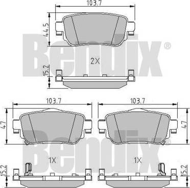 BENDIX 511230 - Bremžu uzliku kompl., Disku bremzes ps1.lv