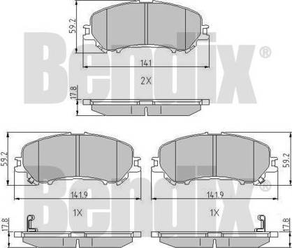 BENDIX 511229 - Bremžu uzliku kompl., Disku bremzes ps1.lv