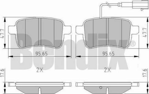 BENDIX 511225 - Bremžu uzliku kompl., Disku bremzes ps1.lv