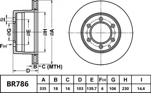 Bendix-AU BR786 ULT - Bremžu diski ps1.lv