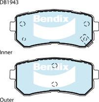 Bendix-AU DB1943 HD - Bremžu uzliku kompl., Disku bremzes ps1.lv