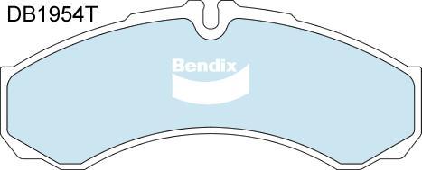 Bendix-AU DB1954T HD - Bremžu uzliku kompl., Disku bremzes ps1.lv