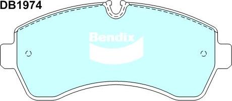 Bendix-AU DB1974 HD - Bremžu uzliku kompl., Disku bremzes ps1.lv
