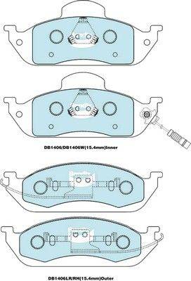 Bendix-AU DB1406 EURO+ - Bremžu uzliku kompl., Disku bremzes ps1.lv