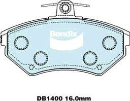 Bendix-AU DB1400 EURO+ - Bremžu uzliku kompl., Disku bremzes ps1.lv