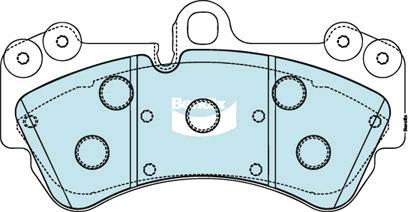 Bendix-AU DB1676 EURO+ - Bremžu uzliku kompl., Disku bremzes ps1.lv