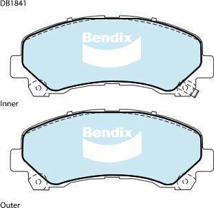 Bendix-AU DB1841 HD - Bremžu uzliku kompl., Disku bremzes ps1.lv